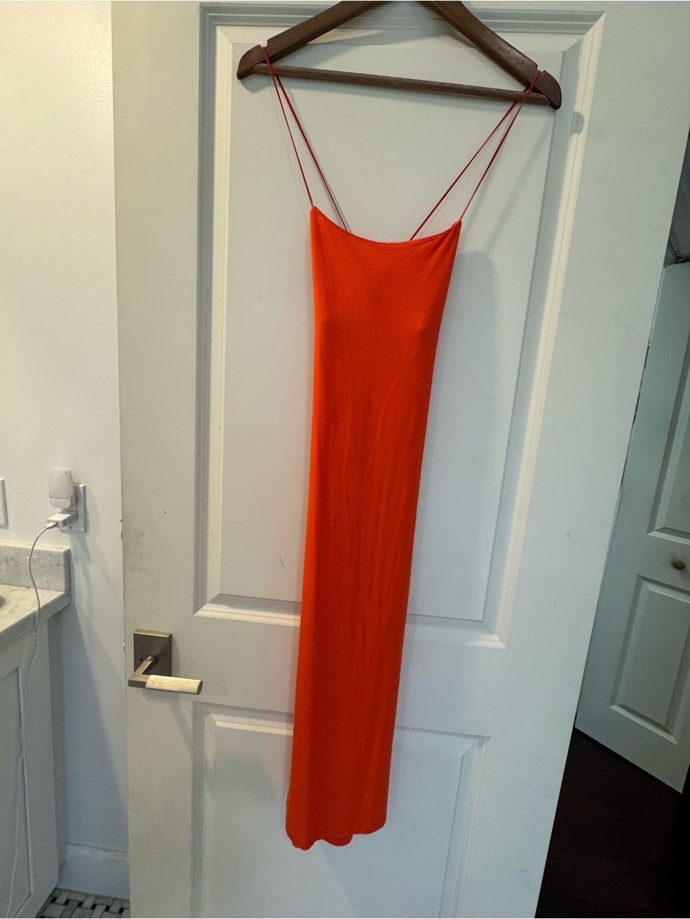 Alexander Wang Vibrant Orange Slip Maxi Dress